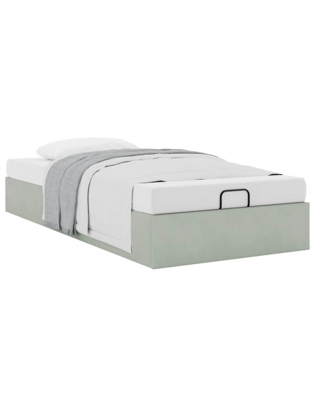 Struttura Letto Pouf Senza Materasso 100x200 cm Velluto