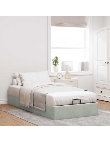 Struttura Letto Pouf Senza Materasso 100x200 cm Velluto