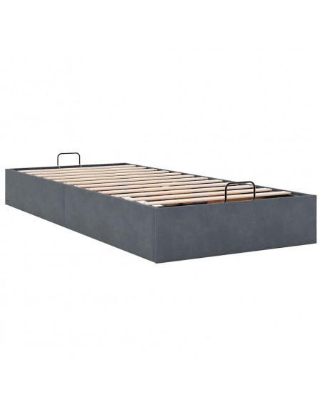 Struttura Letto Pouf Senza Materasso 100x200 cm Velluto