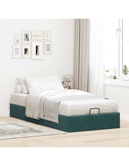 Struttura Letto Pouf Senza Materasso 100x200 cm Velluto