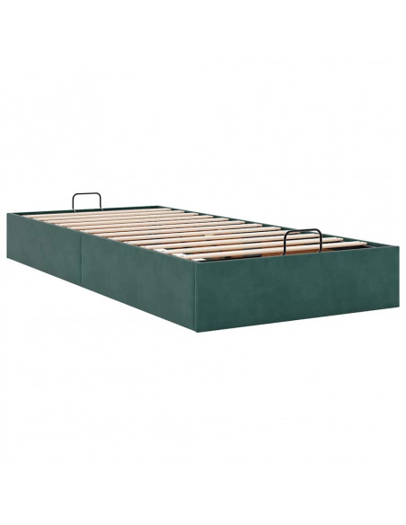 Struttura Letto Pouf Senza Materasso 100x200 cm Velluto