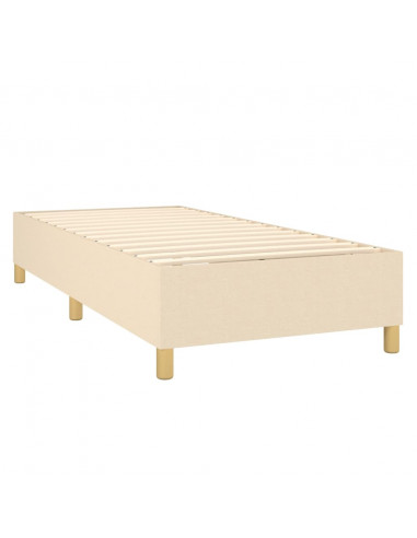 Giroletto a Molle con Materasso Crema 80x200 cm inTessuto