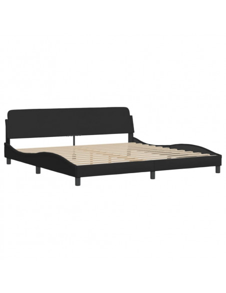 Giroletto con Luci LED Nero 200x200 cm in Tessuto