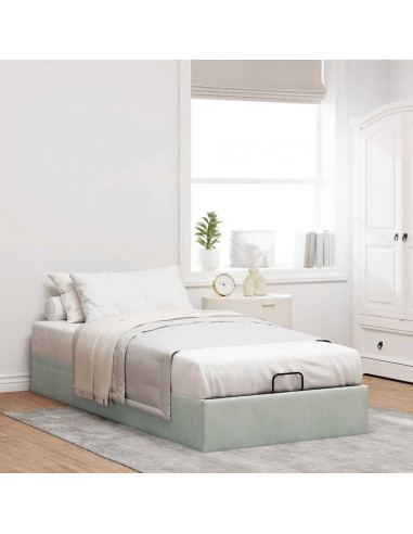 Struttura Letto Pouf Senza Materasso 90x200 cm Velluto