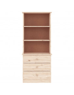 Libreria con Cassetti ALTA 60x35x142 cm Legno Massello di Pino 2