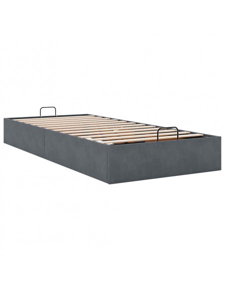 Struttura Letto Pouf Senza Materasso 90x200 cm Velluto