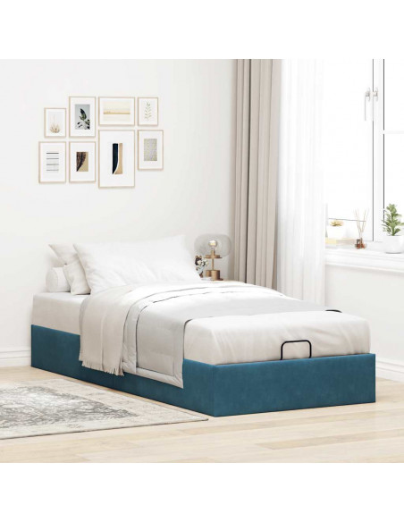 Struttura Letto Pouf Senza Materasso 90x200 cm Velluto