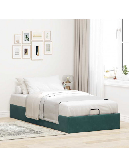 Struttura Letto Pouf Senza Materasso 90x200 cm Velluto