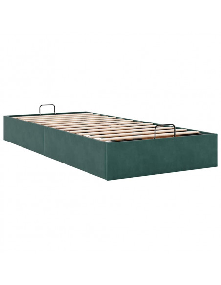Struttura Letto Pouf Senza Materasso 90x200 cm Velluto