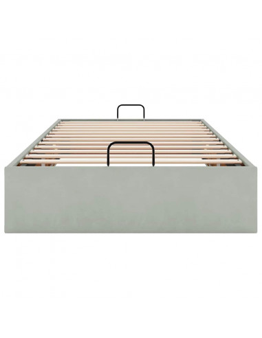 Struttura Letto Pouf Senza Materasso 90x190 cm Velluto