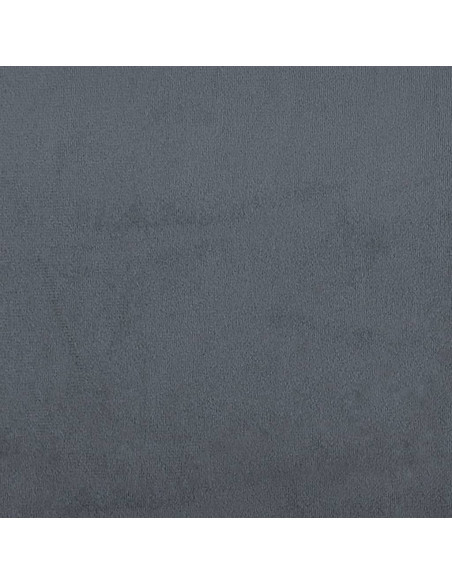 Poltrona con Poggiapiedi Grigio Scuro 60 cm in Velluto