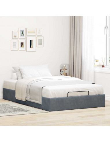 Struttura Letto Pouf Senza Materasso 80x200 cm Velluto