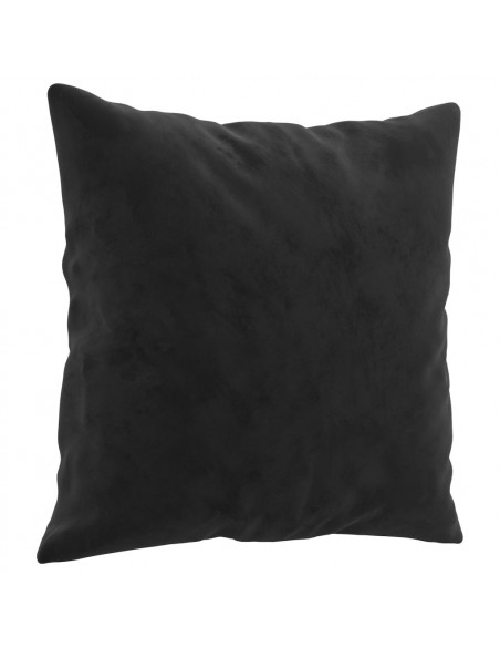 Set di Divani 3 pz con Cuscini Nero in Velluto