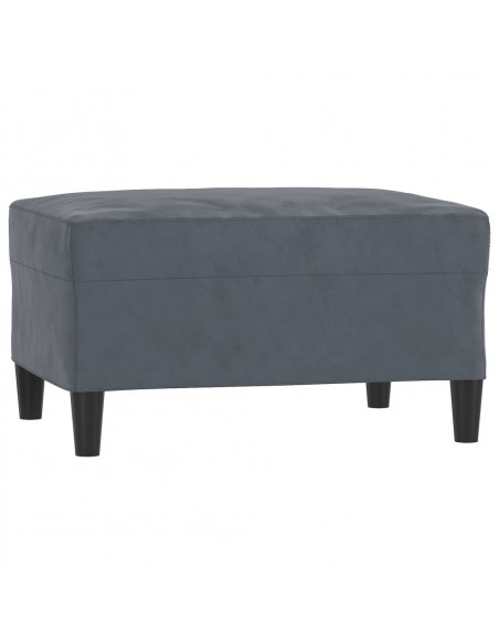 Set di Divani 4 pz con Cuscini Grigio Scuro in Velluto