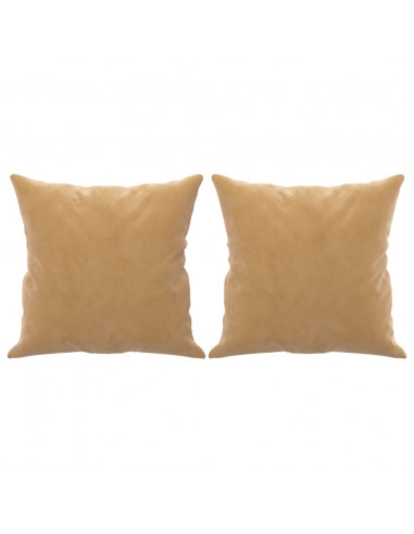 Divano a 2 Posti con Cuscini Marrone 140 cm in Velluto