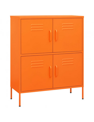 Armadietto Arancione 80x35x101,5 cm in Acciaio