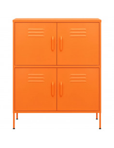 Armadietto Arancione 80x35x101,5 cm in Acciaio 2