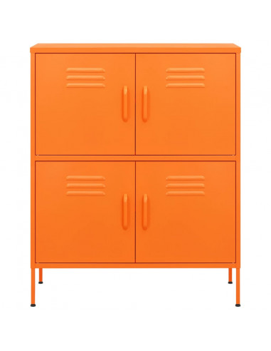 Armadietto Arancione 80x35x101,5 cm in Acciaio