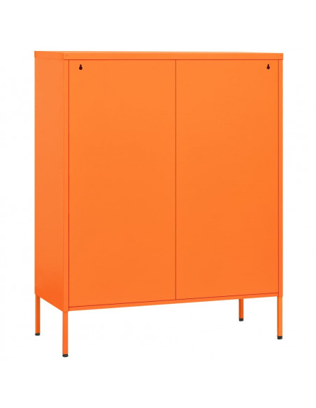 Armadietto Arancione 80x35x101,5 cm in Acciaio