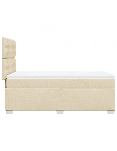 Giroletto a Molle con Materasso Crema 80x200 cm inTessuto