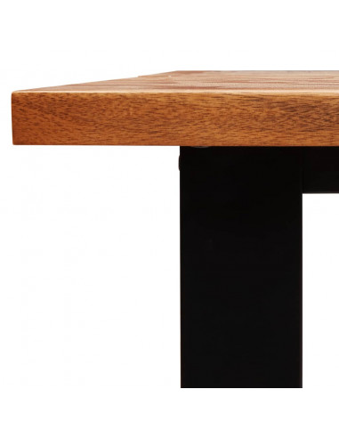 Set da Pranzo 3 pz con Bordi Vivi in Legno Massello di Acacia