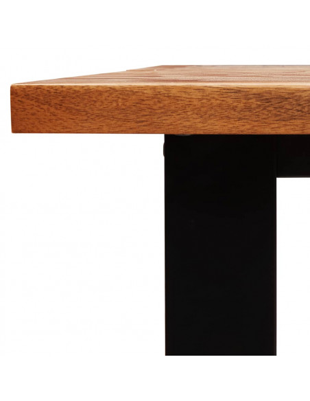 Set da Pranzo 3 pz con Bordi Vivi in Legno Massello di Acacia