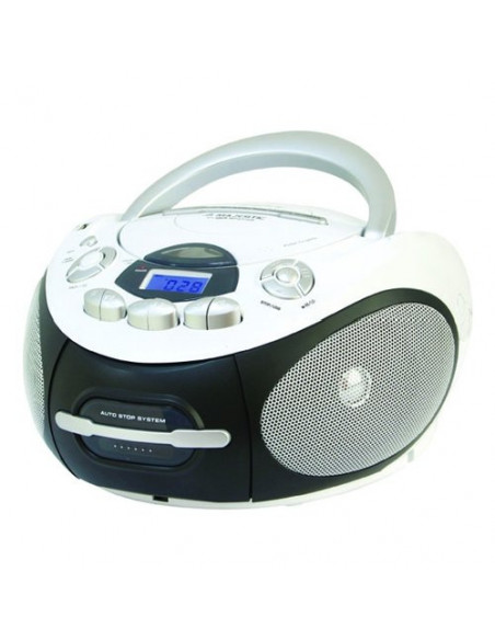 Lettore CD portatile Majestic 112387 Ah 2387R Mp3 Usb Bianco e Nero Bi