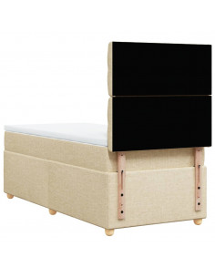 Giroletto a Molle con Materasso Crema 80x200 cm inTessuto 2