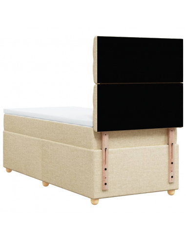 Giroletto a Molle con Materasso Crema 80x200 cm inTessuto