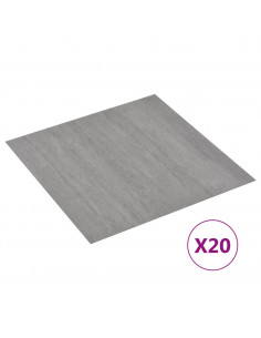 Listoni Pavimenti Adesivi 20 pz in PVC 1,86 m² Grigio Granito