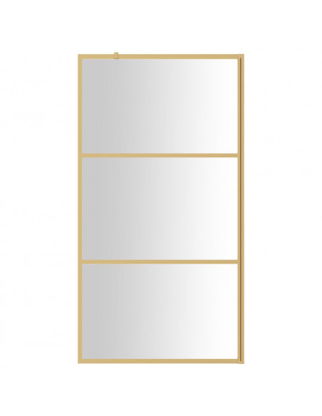 Parete per Doccia Walk-in Vetro Trasparente ESG 115x195 cm Oro