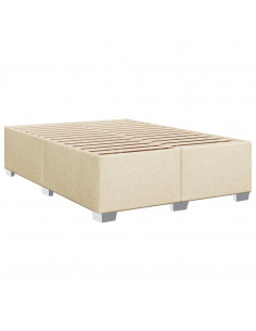 Giroletto a Molle con Materasso Crema 160x200 cm in Tessuto 2