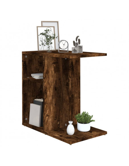 Tavolino da Salotto Rovere Fumo 50x30x50cm Legno Multistrato