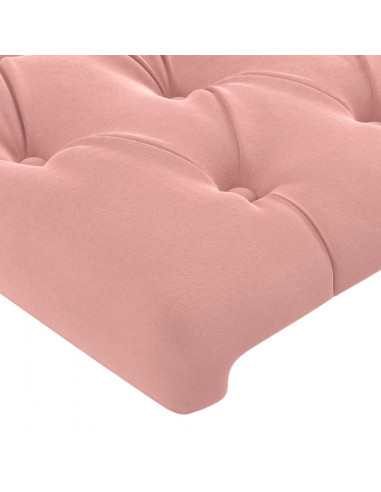 Giroletto con Testiera Rosa 80x200 cm in Velluto