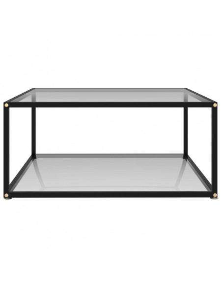 Tavolino da Salotto Trasparente 80x80x35 cm in Vetro Temperato