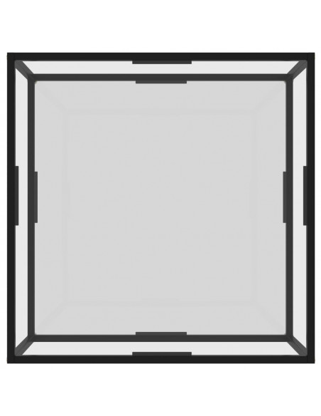 Tavolino da Salotto Trasparente 80x80x35 cm in Vetro Temperato