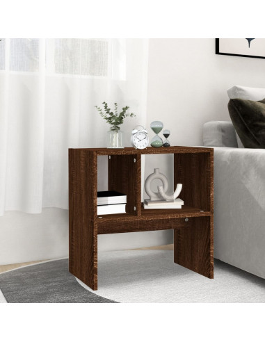 Tavolino da Salotto Rovere Marrone 50x30x50cm Legno Multistrato