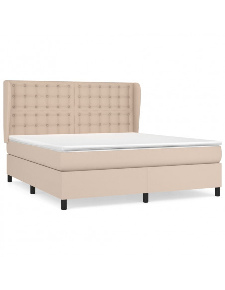 Giroletto a Molle con Materasso Cappuccino 180x200cm Similpelle