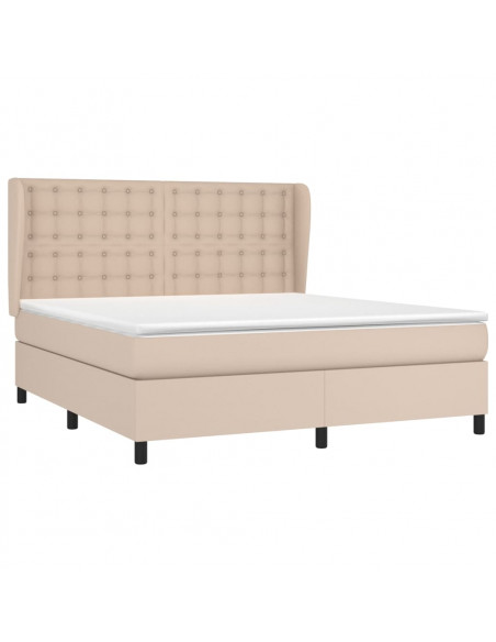 Giroletto a Molle con Materasso Cappuccino 180x200cm Similpelle