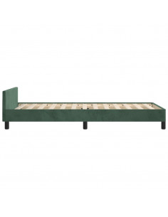 Giroletto con Testiera Verde Scuro 80x200 cm in Velluto