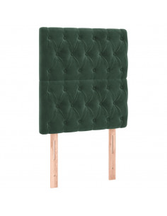 Giroletto con Testiera Verde Scuro 80x200 cm in Velluto 2