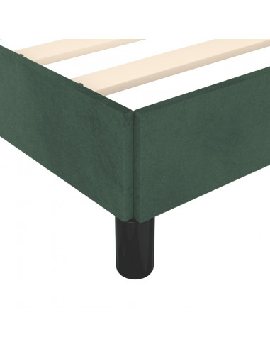 Giroletto con Testiera Verde Scuro 80x200 cm in Velluto