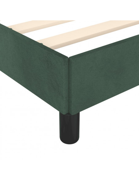 Giroletto con Testiera Verde Scuro 80x200 cm in Velluto