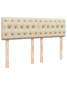 Giroletto a Molle con Materasso Crema 160x200 cm in Tessuto 2