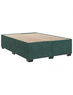 Giroletto a Molle con Materasso Verde Scuro 160x200 cm Velluto 2