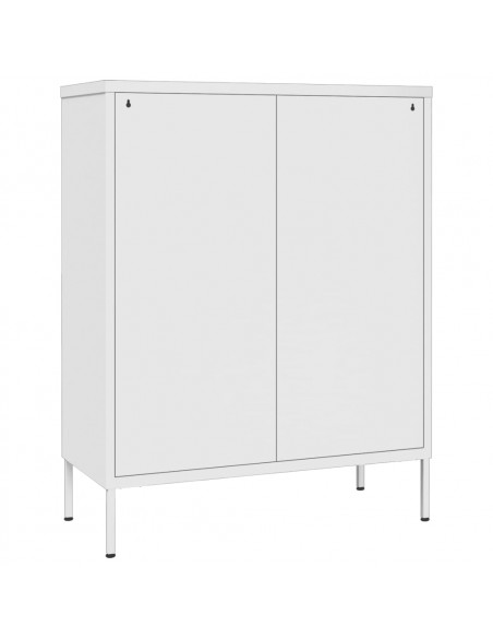 Cassettiera Bianca 80x35x101,5 cm in Acciaio