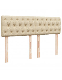 Giroletto a Molle con Materasso Crema 160x200 cm in Tessuto