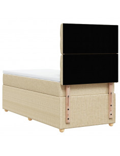 Giroletto a Molle con Materasso Crema 80x200 cm inTessuto 2