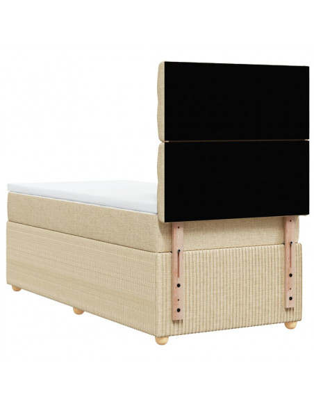 Giroletto a Molle con Materasso Crema 80x200 cm inTessuto