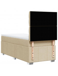 Giroletto a Molle con Materasso Crema 80x200 cm inTessuto 2